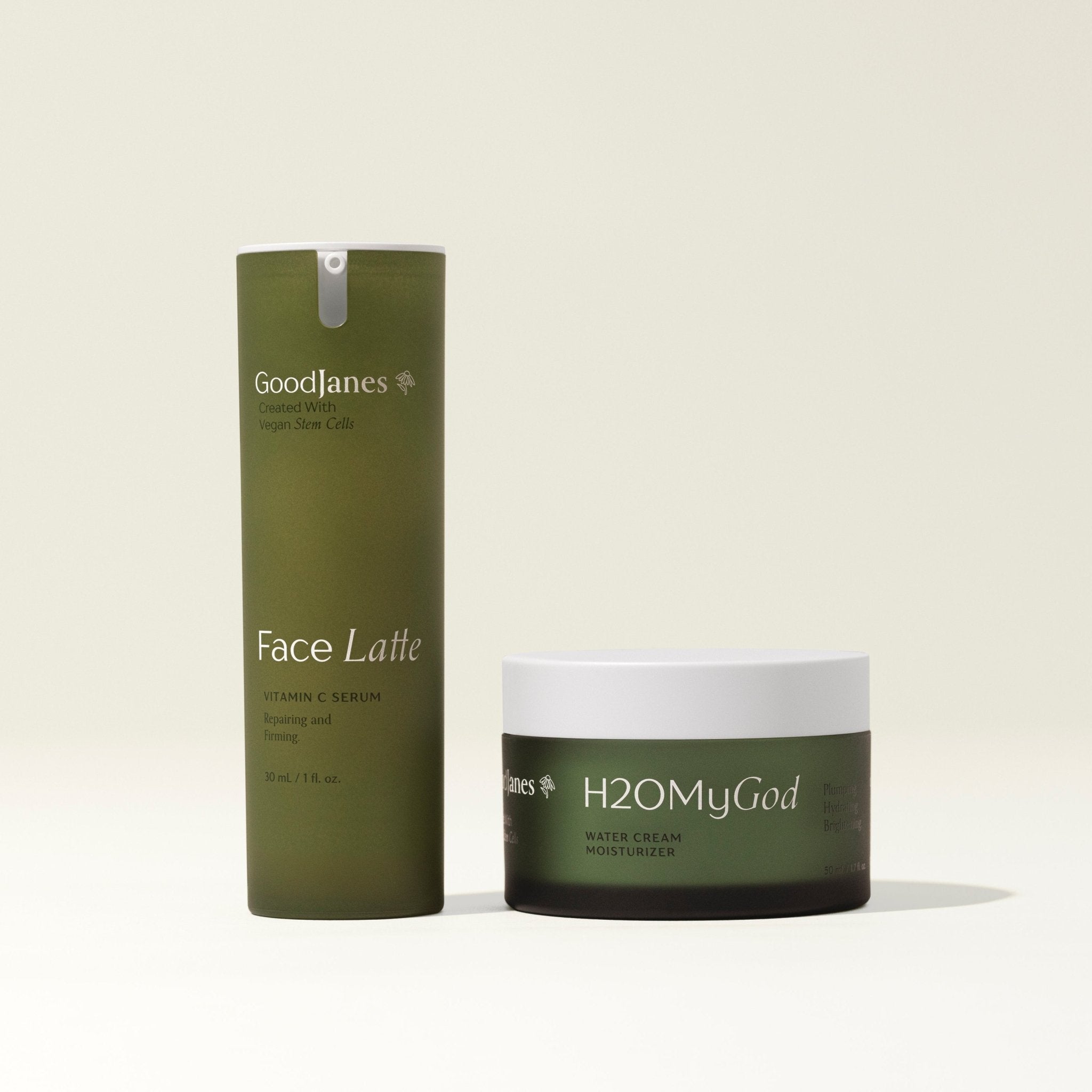 GoodJanes Morning Renewal Skincare Serum and Moisturizer with Vegan Stem Cells for Repair, Hydration, and Brightening